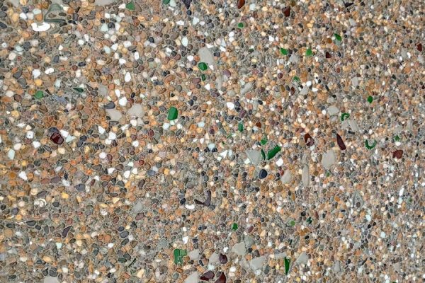 Exposed Aggregate Driveway Green Red Brown Yellow Pebbles